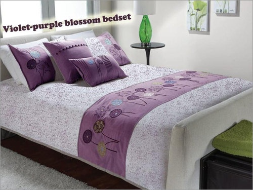 Violet Purple Blossom Bed Sheet