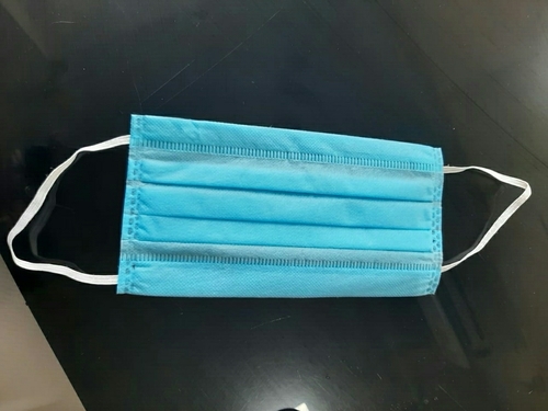 3 Ply Surgical Disposable Mask - Non-Woven Material, Rectangular Shape | Effective in Thwarting Viral Pollutions and Germ Spread