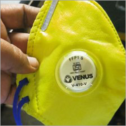 Venus 410 Respirator Mask - Fabricated from High Quality Fabrics, Standard Size, Yellow Color | Unisex Design for Hospital and Lab Use