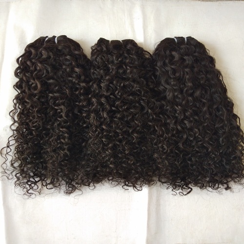 Non Remy Steam Curly Human Hair