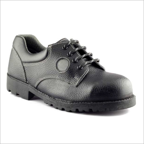 Black Mens Nitrile Rubber Sole Safety Shoe