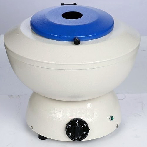 Hand Type Laboratory Centrifuge - Plastic/Metal, 25x20x15 cm, White | Compact Design, Retractable Holder, 1500-3000 rpm Speed Range