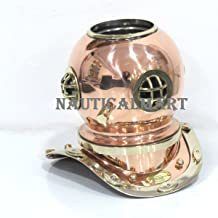 NauticalMart Solid Copper Diver's Helmet Ice Bucket