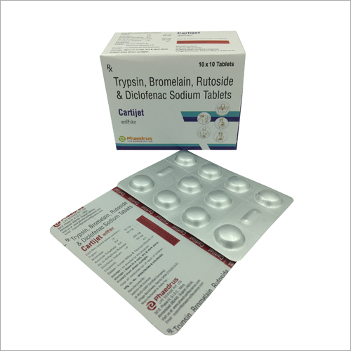Trypsin Bromelain Rutoside And Diclofenac Sodium Tablets General Medicines