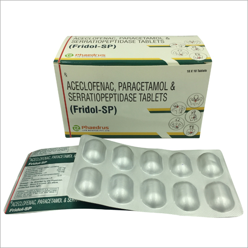 Aceclofenac Paracetamol And Serratiopeptidase Tablets By PHAEDRUS LIFE SCIENCE PVT LTD