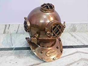 Nautical Morse Divers Helmet U.S Navy Mark V Antique Solid Brass Full Size 18
