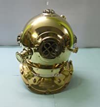 NauticalMart Brass Mark V Divers Helmet US Navy DEEP Water 18" Diving Helmet Reproduction