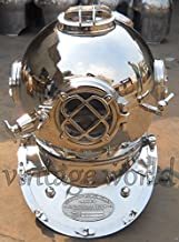 NAUTICALMART Beautiful Nikil Diving Divers Helmet Full Brass U.S Navy Mark V Full Size 18