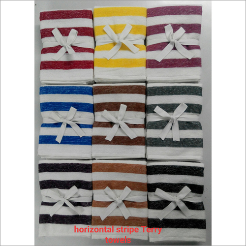 Horizontal Stripe Terry Towels
