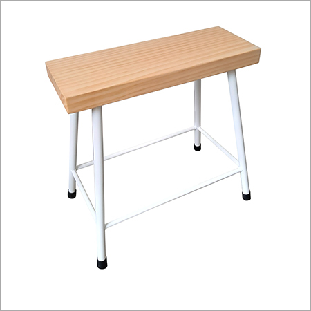 SY-1711 Wooden Chairs - Wood and Metal, 30x15x18 cm, Beige | Simple Design, Durable, Lightweight, Stable Base