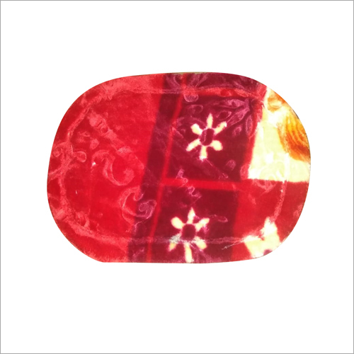 Multicolor Oval Shape Mink Mat