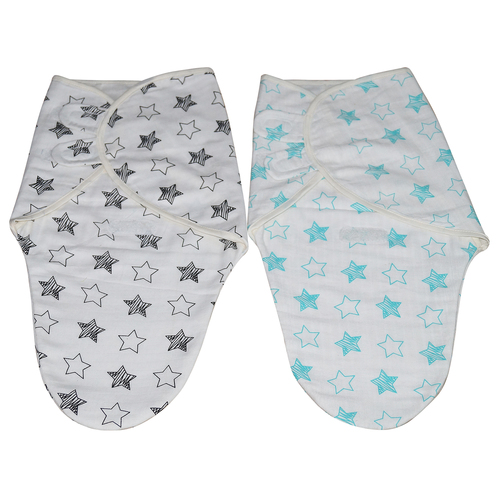 Baby swaddler combo made in soft muslin fabric