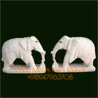 Outdoor Marble Elephant Statue