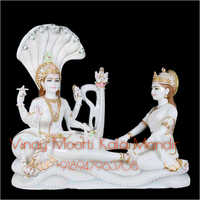 Vishnu Laxmi Marble Statue