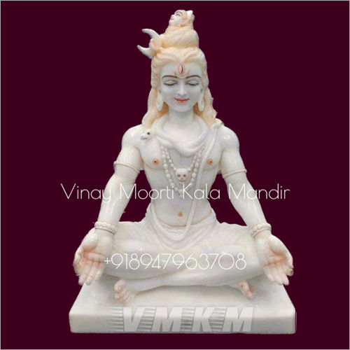 Shiv Ji White Marble Statue