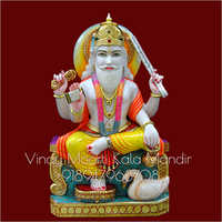Vishwakarma Multicolor Marble Statue