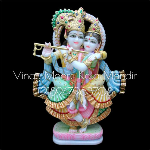 Multicolor Jugal Jodi Radha Krishna Statue