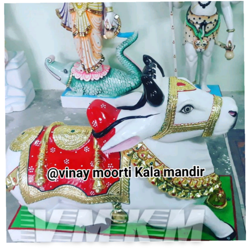White Marble Nandi Statue