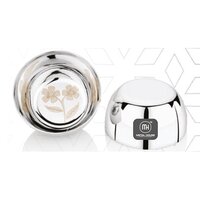 Stainless Steel Serving Bowl - 22mm Thickness, Silver Mirror Finish | Exquisite Traditional Design For Home Or Hotel