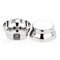Lotus Serving Bowl - Heavy Gauge 20 Gauge Stainless Steel, Silver Mirror Finish | Durable, 100% Food-grade, Essential For Indian Dinnerware