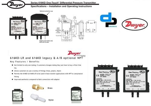 Dwyer 616KD-15 Differential Pressure Transmitter (616KD-15)