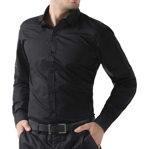 Washable Black Formal Shirt