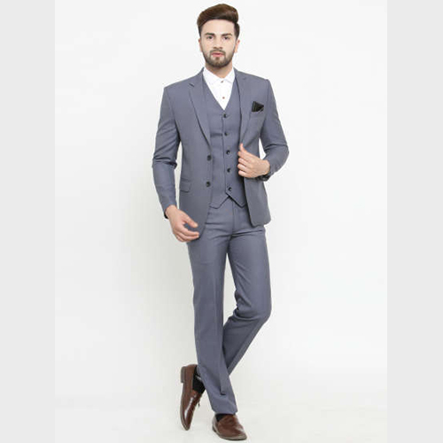 Mens Slim Fit Grey 3Pcs Suit