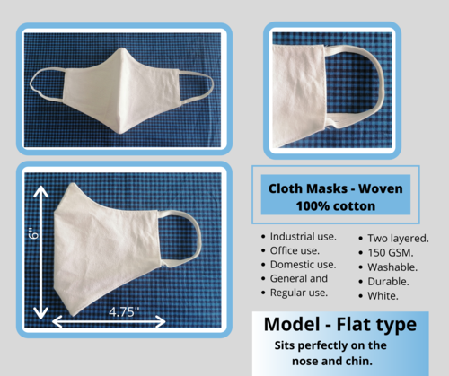 Flat Type Cotton Cloth Masks