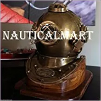 Vintage Solid Copper Brass London Scuba Divers Diving Helmet Royal Navy Marine