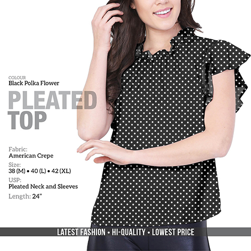 Black Pleated Top Decoration Material: Cloths