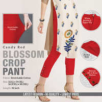 Red Blossom Crop Pant