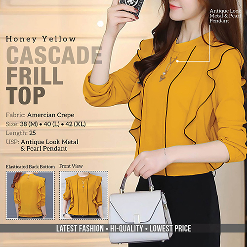 Musturd Cascad Frill Top