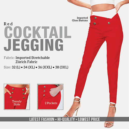 Red Cocktail Jegging Decoration Material: Cloths