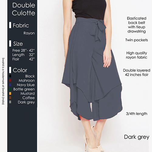 Grey Double Culotte