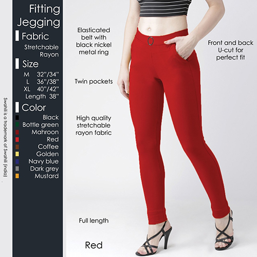Red Fitting Jegging