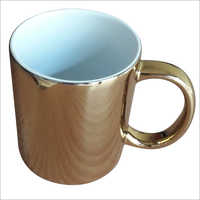 Plain Coffee Mug - Ceramic Material, Durable Design, Golden Color | Meticulously Crafted, Fade-resistant, Ideal For Gifting