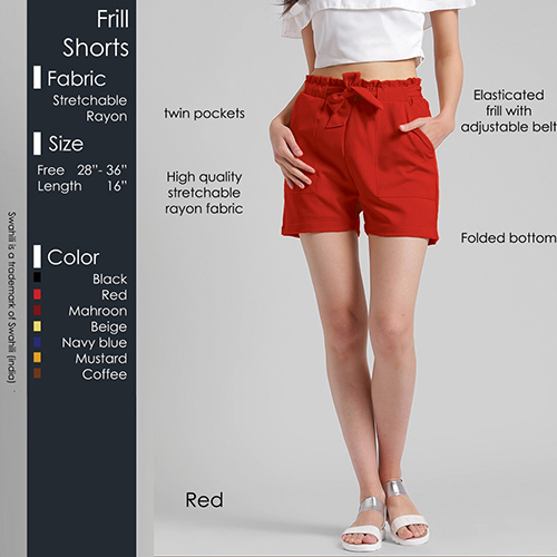 Red Frill Short