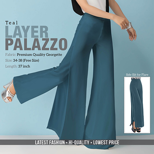 Teal Layerd Plazzo