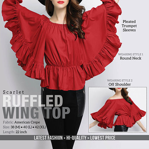 Marroon Ruffled Top