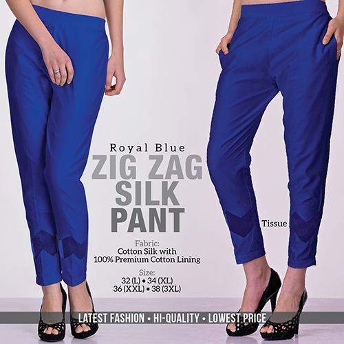 Blue Silk Pant