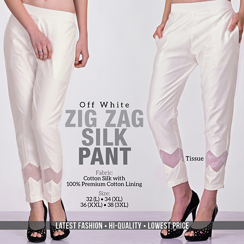 Off White Silk Pant