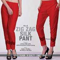 Red Silk Pant