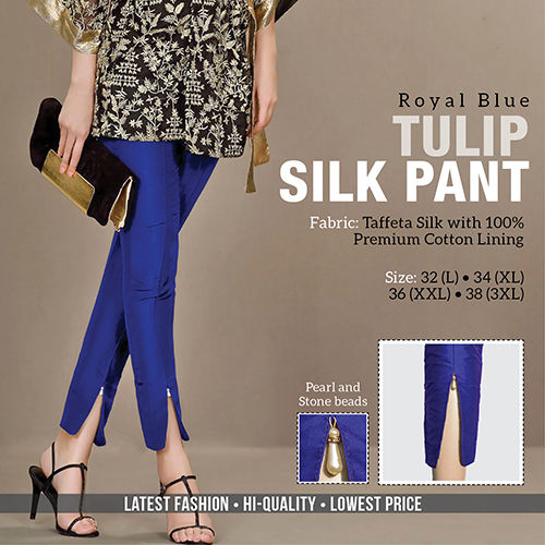 Washable Royal Blue Tulip Pant