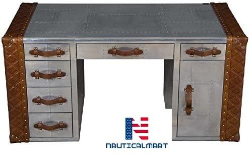 NauticalMart Trunk Desk Home and Office Decor Furniture Table