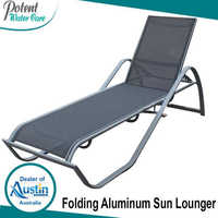 Folding Aluminum Loungers - Color: Black