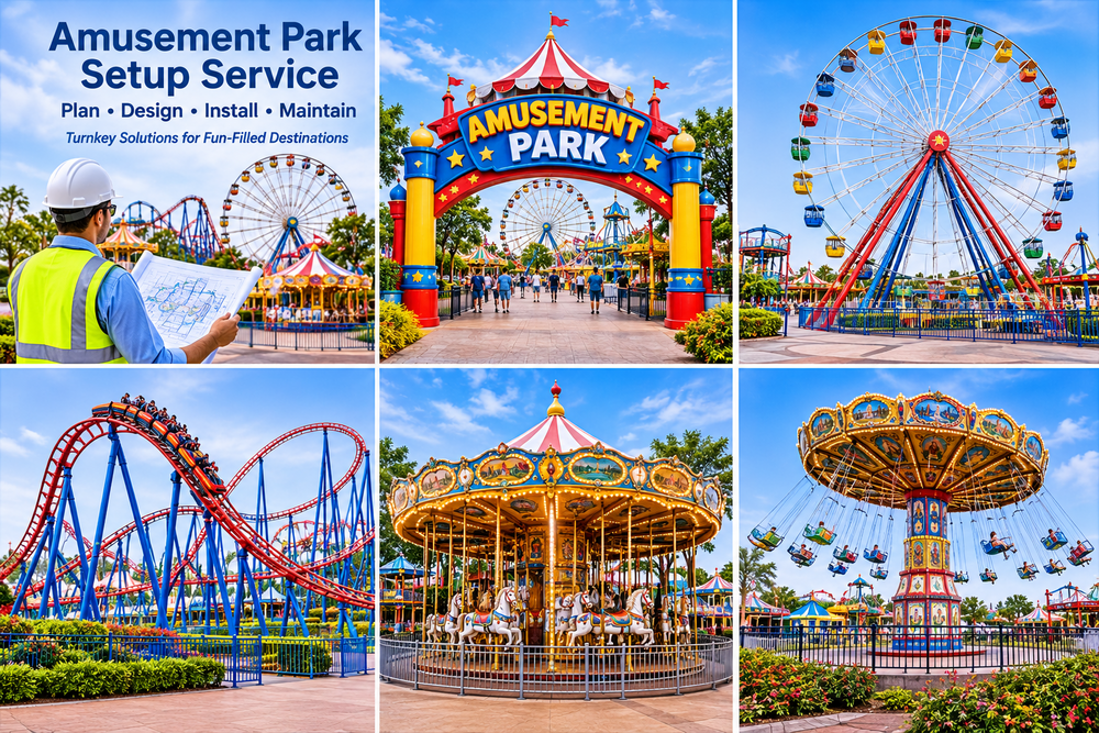 Amusement Park Setup Service - Capacity: Designs Available For 50 - 1000+ Visitors