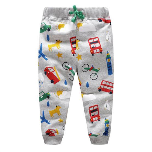 Kids Printed Trouser - Cotton Blend, Sizes M/S/L, Various Colors - Elastic Waist Band, Elasticated Leg Openings, Washable, Unisex, Trendy Patterned Style