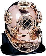 18" Deluxe Polished Brass & Copper Mark V Dive Helmet