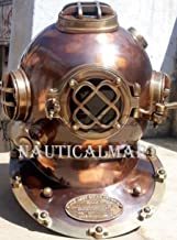 Nauticalmart Diving Helmet Steel & Brass Full Size 18" Vintage Us Navy Mark V Replica