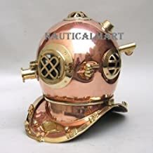 Nauticalmart Solid Brass & Copper Mark V Helmet 16"